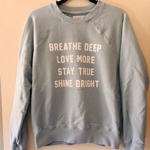 Spiritual Gangster Light Blue Crew Neck Sweater sz M